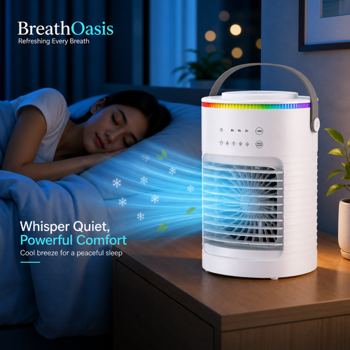 Load image 1 in gallery view. Breath Oasis MistCool Desktop Fan