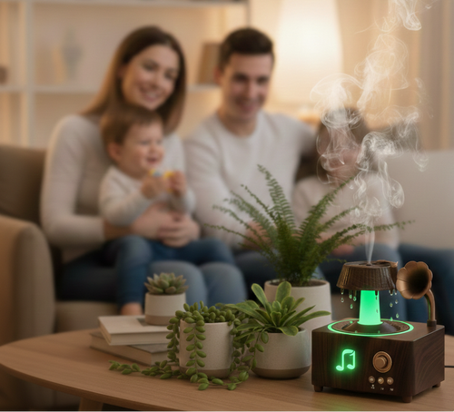 Load image 1 in gallery view. Vintage Gramophone Cloud Humidifier